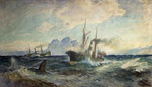 Duncan Grey et Nancy Grey en bataille avec une baleine - Thorolf Holmboe