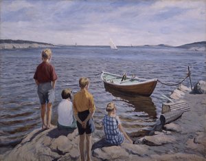 Enfants au quai - Thorvald Torgersen