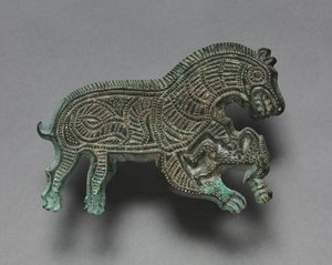 Loup attaquant un homme, 400-300 av. J.-C. - Thracian Thracian