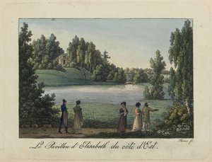 Le Pavillon Élisabeth dans le parc de Pavlovsk, années 1810