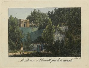 Le Pavillon Elizabeth dans le parc de Pavlovsk, années 1810