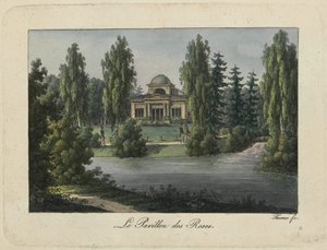 Le Pavillon des Roses dans le parc de Pavlovsk, années 1810