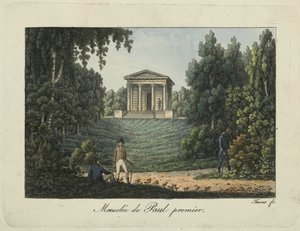 Le Temple de Paul Ier ou le Mausolée de Paul Ier dans le parc de Pavlovsk, années 1810