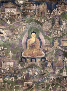 Thangka du Bouddha - Tibetan School