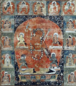 Culture tibétaine : Mandala de Samvara (détail) - Tibetan School