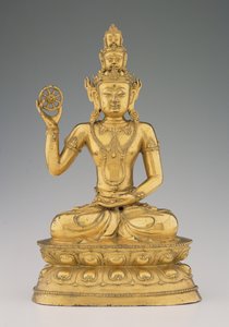 Vajrasattvadhatu Lokesvara (alliage de cuivre doré) - Tibetan School