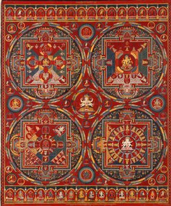 Ordre Sakya. Quatre Mandalas de la série Vajravali Thangka