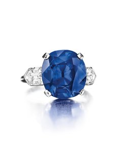 Bague (saphir, diamants et platine)