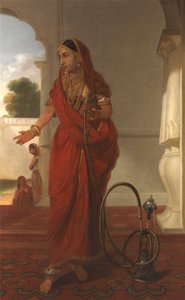 Une femme de la cour à Faizabad, Inde