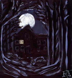 La maison hantée au clair de lune