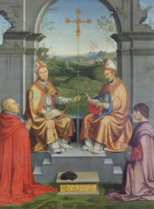 Saints Thomas Becket et Martin de Tours adorés par l