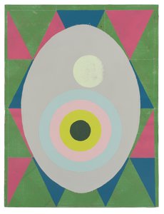Egg is the Answer, 2023 (latex, collage et émail sur toile) - Timothy Gierschick II