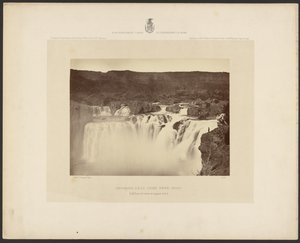 Shoshone Falls, Snake River, Idaho, vue latérale complète au niveau supérieur