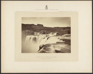 Chutes de Shoshone, rivière Snake, Idaho, vue sur le sommet des chutes