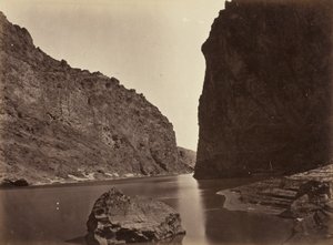 Black Canyon, rivière Colorado, vue en dessous, près du camp 7, 1871 - Timothy OSullivan
