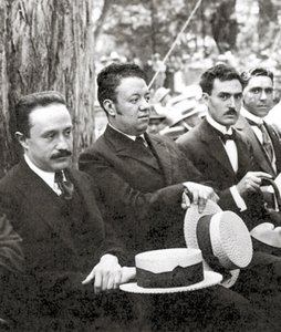 Jose Vasconcelos et Diego Rivera lors d