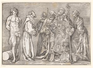 Six saints debout - Titiaan