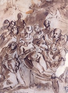 Déposition, dessin - Titian (c.1488 1576)