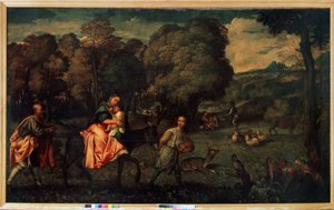 La fuite en Égypte - Titian (c.1488 1576)