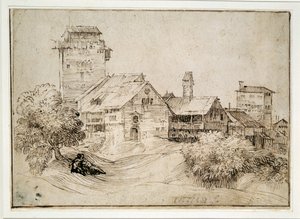 Village alpin et amoureux s