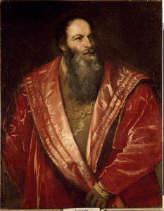 Portrait de Pietro Aretino - Tiziano Vecelli