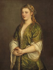 Femme tenant une pomme - Titian