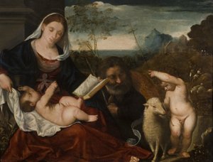 La Sainte Famille avec Saint Jean - Tiziano Vecelli