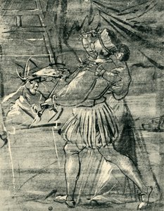 Artiste avec une jeune femme devant un chevalet, 1580, 1943