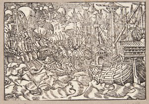 Gaius Duillius vainc les Carthaginois dans une bataille navale - Tobias Stimmer