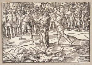 La décapitation du fils de Brutus - Tobias Stimmer