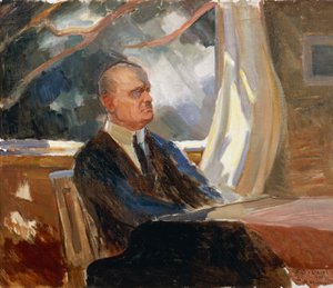Portrait du compositeur et violoniste finlandais Jean Sibelius (Hämeenlinna) - Toivo Santeri Salokivi