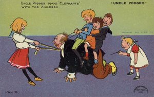 Homme jouant avec ses neveux et nièces - Tom Browne