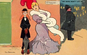 Ma femme ne me laisse pas (chromolitho)