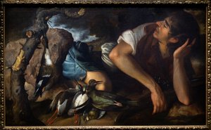 Chasseur endormi dans un paysage - Tomas Yepes