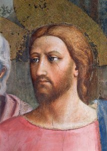Le Tribut : Tête du Christ, détail, c.1427 - Tommaso Masaccio
