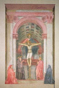 La Trinité, 1427-28 (post restauration) (détail) - Tommaso Masaccio