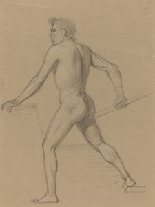 Un nu masculin se déplaçant vers la gauche - Tommaso Minardi