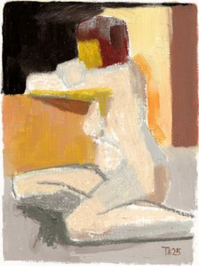 Nu assis (abstrait)