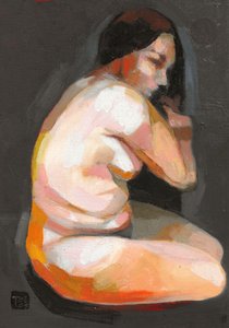 Femme nue en méditation