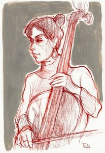 Un violoncelliste concentré - Tore Bahnson