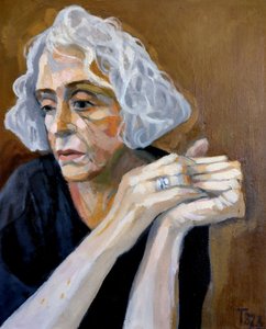 Une femme âgée pensive