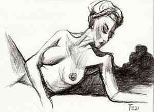 Esquisse de nu sensuel