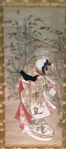 Fille jouant à la bataille et au volant - Torii Kiyomasu II