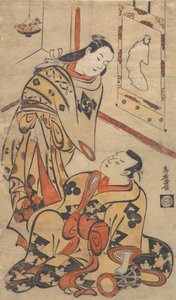 Acteurs de Kabuki Nakamura Gentaro et Ikushima Shingoro, vers 1710 - Torii Kiyomasu I