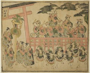 Le festival de Soga - Torii Kiyomitsu I