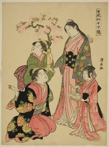 Une jeune noble, de la série "Un miroir des manières féminines (Onna fuzoku masu kagami)"