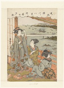 Pluie du soir à Susaki (huit vues des coutumes et usages à Fukagawa)