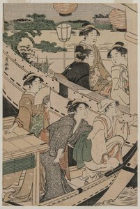 Partie de bateau sur la rivière Sumida - Torii Kiyonaga