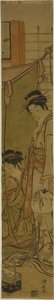 Courtisanes conversant à travers une moustiquaire - Torii Kiyonaga