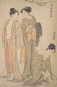 Couper les ongles, la toilette après le bain - Torii Kiyonaga